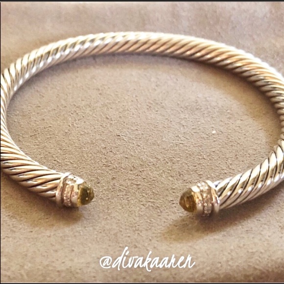 🔺SOLD🔺DavidYurman Lemon Citrine Diamond Bracelet - Picture 8 of 8